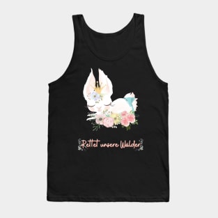 Häschen Wald Retten Prinzessin Blumen Süß Tank Top